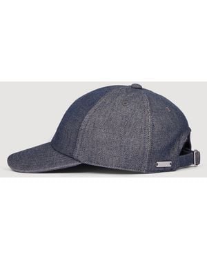 Sandro Denim Cap With Logo - Blue