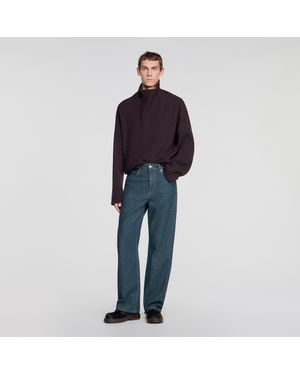 Sandro Jean baggy effet délavé - Bleu