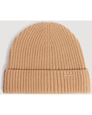 Sandro Wool And Cashmere Hat - Natural