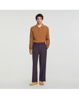 Sandro Wide-Leg Trousers - Blue