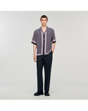 Sandro Heart Motif Flowing Shirt - Blue