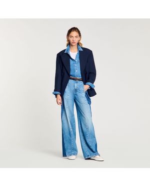 Sandro Jeans With Contrasting Panels - Blue