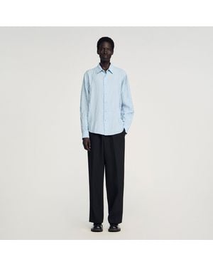 Sandro Crinkled Effect Shirt - White