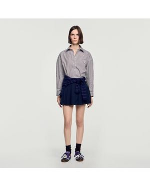 Sandro Pleated Skort - Blue