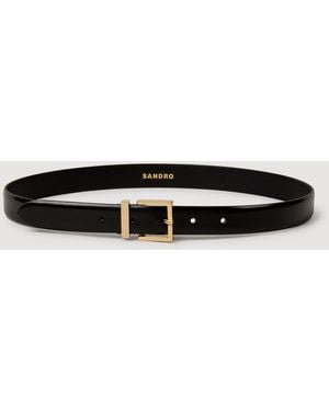 Sandro Leather Belt - Black