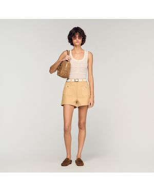 Sandro Denim Shorts - Natural