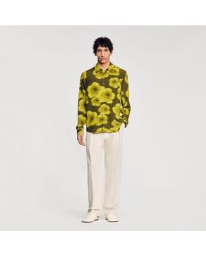 Sandro Loose-Fit Floral Shirt - Yellow