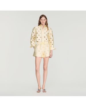 Sandro Short à trous à strass - Neutre