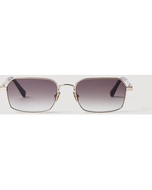 Sandro Acetate And Metal Sunglasses - Black