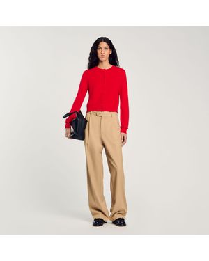 Sandro Cardigan en laine et cachemire - Rouge