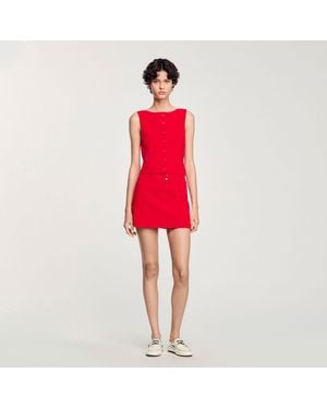 Sandro Top sans manches - Rouge