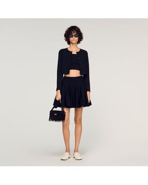 Sandro Cropped Cardigan - Blue