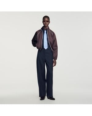 Sandro Wool Suit Trousers - Blue