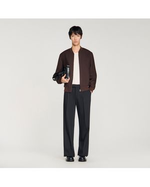 Sandro Zip-Up Jacket - Black