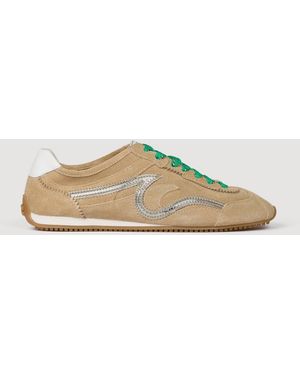 Sandro Sneakers light wave en cuir suède - Neutre