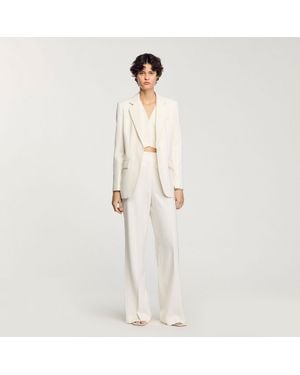 Sandro Sequin Suit Trousers - White
