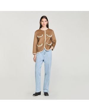 Sandro Double-Faced Jacket - Blue