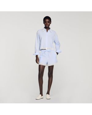 Sandro Lace Detail Shirt - White