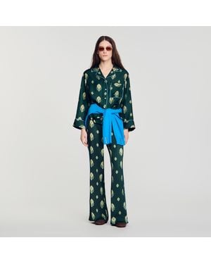 Sandro Paisley Print Pyjama Shirt - Blue