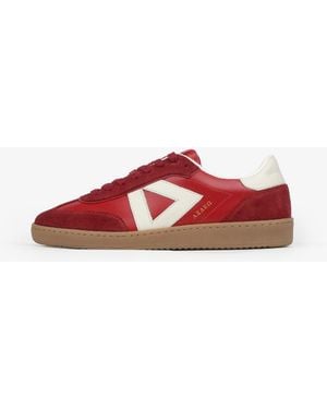 Sans Matin Hera Low Top Trainers, Leather Suede, For - Red