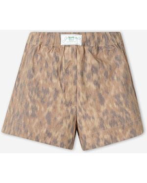 Ganni Straight Shorts - Natural