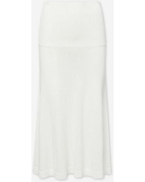 Veronica Beard Cazian Knit Skirt - White