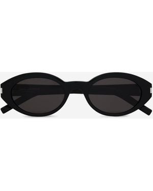 Saint Laurent Ovale Sonnenbrille - Schwarz