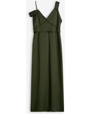 TOTEME Frayed Midi Dress - Green