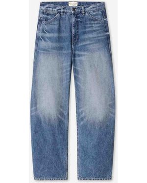 Nili Lotan Cotton Straight Leg Jeans - Blue