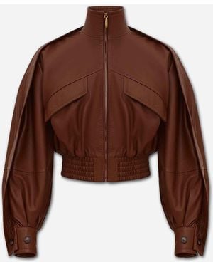 Zimmermann Luna Bomber Jacket - Brown