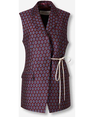 Dries Van Noten Gilet Stampato - Viola