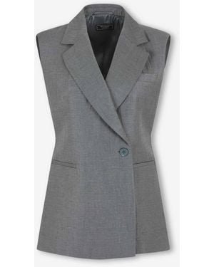 Peserico Straight Vest - Grey
