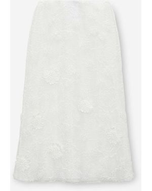 Dorothee Schumacher Embroidered Midi Skirt - White