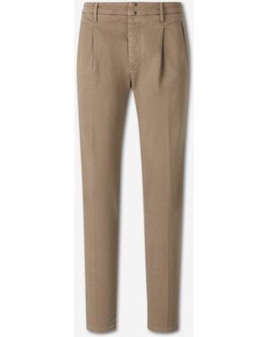Incotex Straight Twill Pants - Natural
