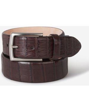 Santa Eulalia Croco Belt - Brown