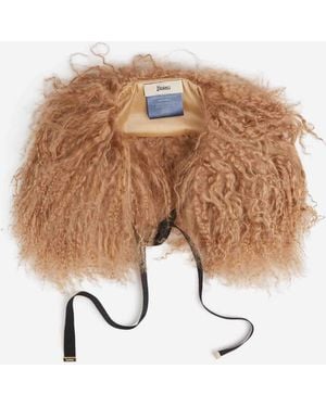 Herno Mongolian Fur Collar - White