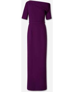 Safiyaa Crepe Maxi Dress - Purple