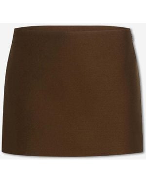 KHAITE Jett Mini Skirt - Natural