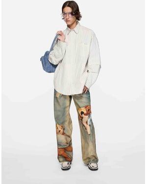 Acne Studios Casual Striped Shirt - White