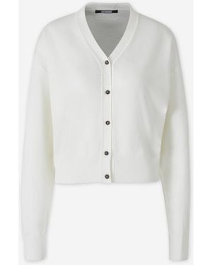 Jacquemus Cárdigan Cuello Redondo - Blanco