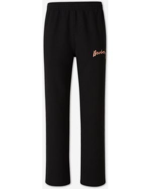 Burberry Cotton Joggers With Logo - Black