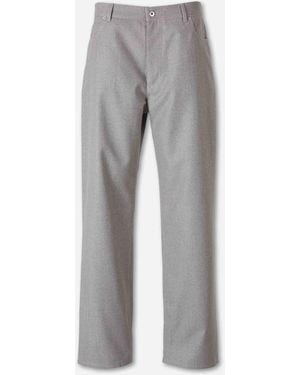 Bottega Veneta Straight Wool Trousers - Grey