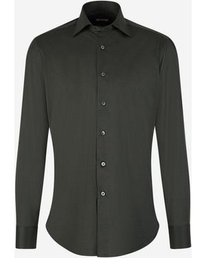 Fray Micro Knit Shirt - Black