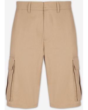 Balmain Cotton Cargo Shorts - Natural