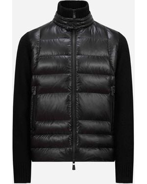 Moncler Wool Quilted Cardigan - Black