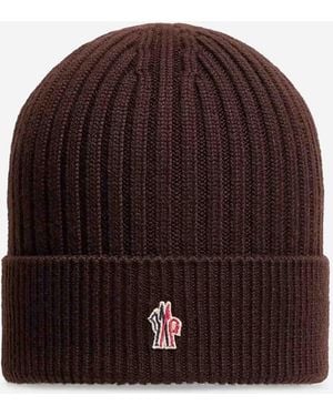 Moncler Cappello Di Lana Lavorato A Maglia - Marrone