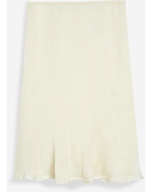 Jil Sander Gonna Satin Envers - Bianco