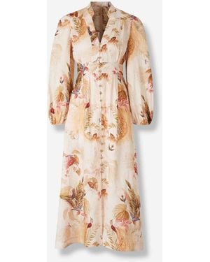 Zimmermann Robe Chemise Midi - Neutre
