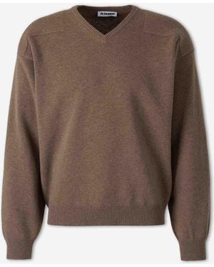 Jil Sander Jersey Cullo Pico - Brown