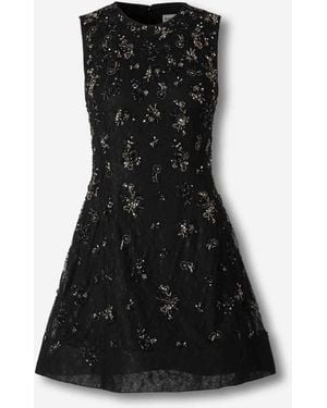 Jonathan Simkhai Robe Mini Evelina - Noir